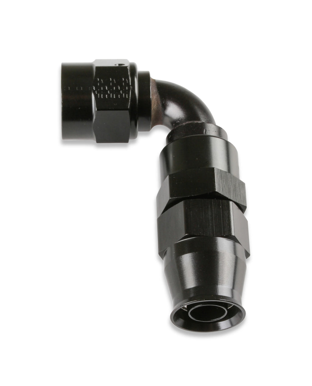 -6 AN Twist-on (Dynamic Swivel) 90 Degree Bent Tube Hose-End