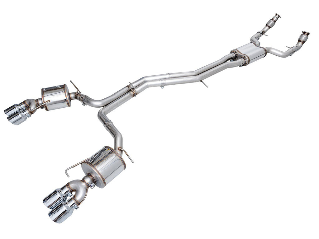 AWE Touring Edition Exhaust for Audi C8 S6/S7 - 4.5" Chrome Silver Tips
