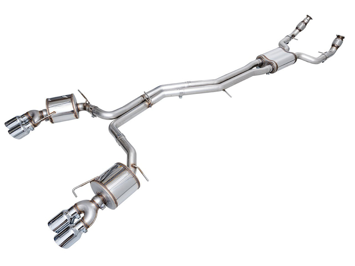 AWE Touring Edition Exhaust for Audi C8 S6/S7 - 4.5" Chrome Silver Tips