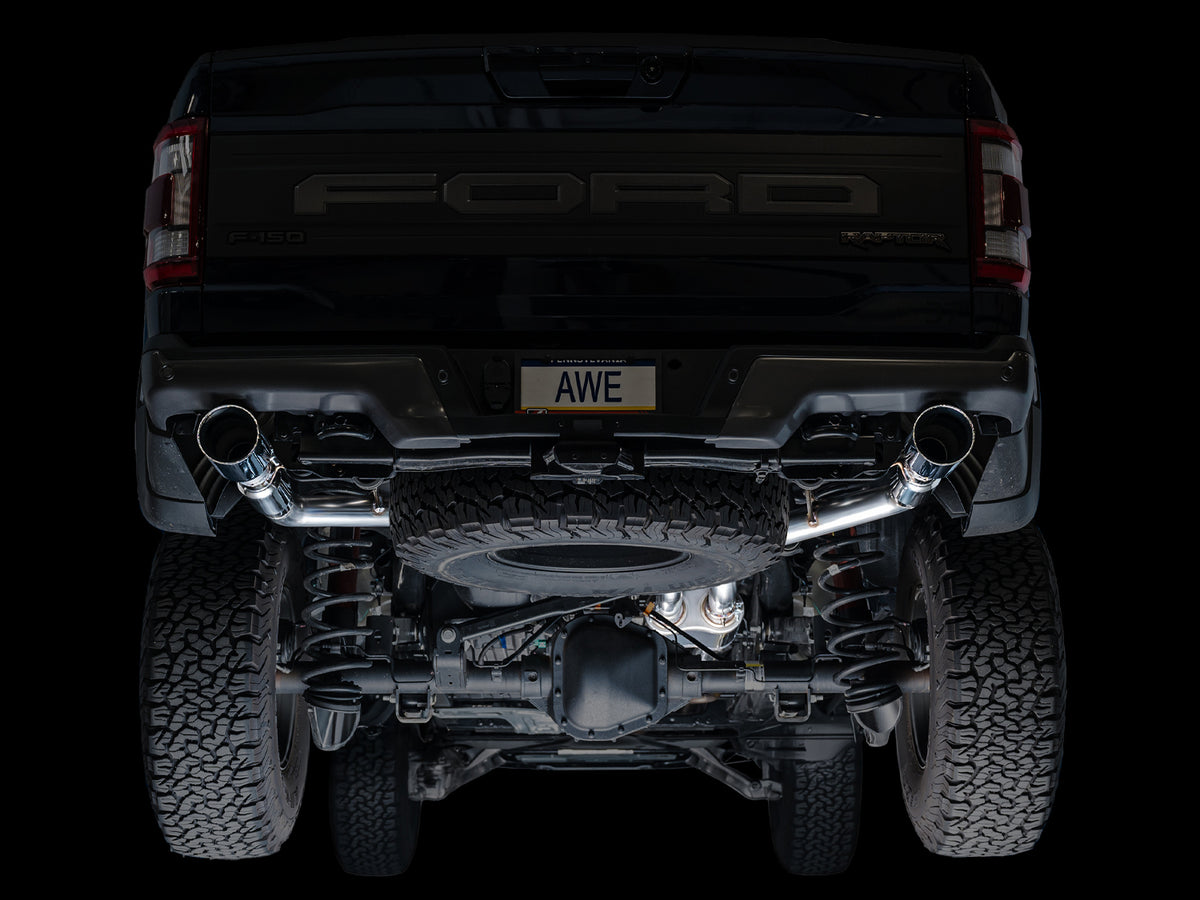 AWE SwitchPath™ Exhaust for Gen 3 Raptor - Chrome Silver Tips