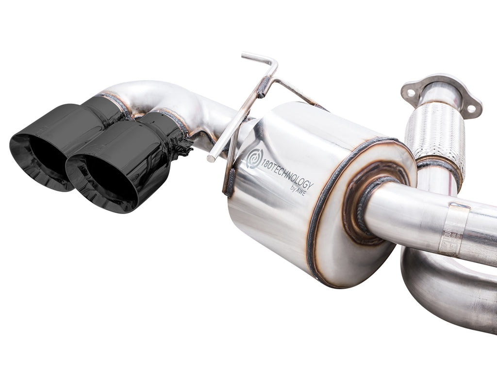 AWE Touring Edition Exhaust for C8 Corvette - 4.5" Diamond Black Tips