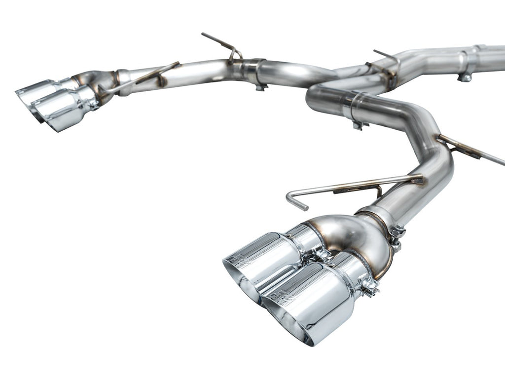AWE Track Edition Exhaust for Audi C8 S6/S7 - 4.5" Chrome Silver Tips