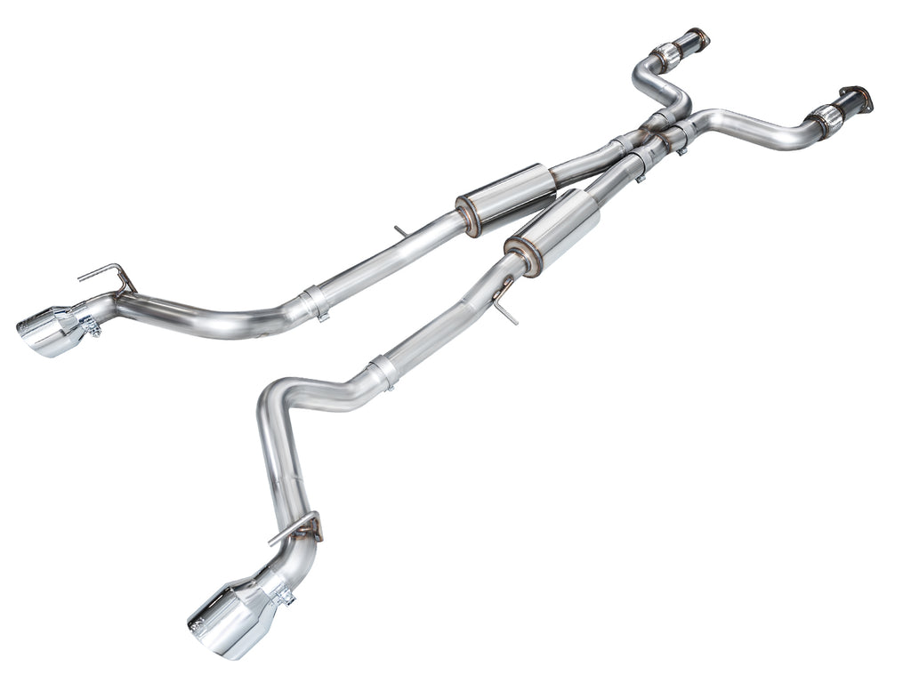 AWE Track Edition Exhaust for Nissan Z - 5” Chrome Silver Tips