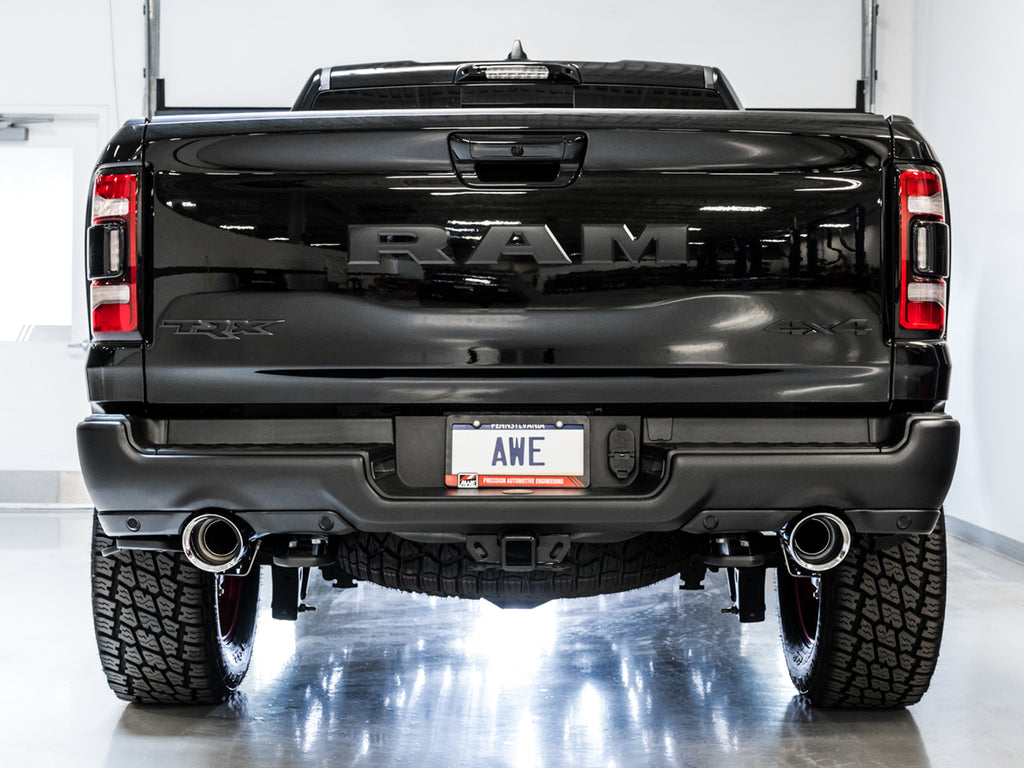 AWE 0FG Catback Exhaust for RAM TRX - 5" Chrome Silver Tips