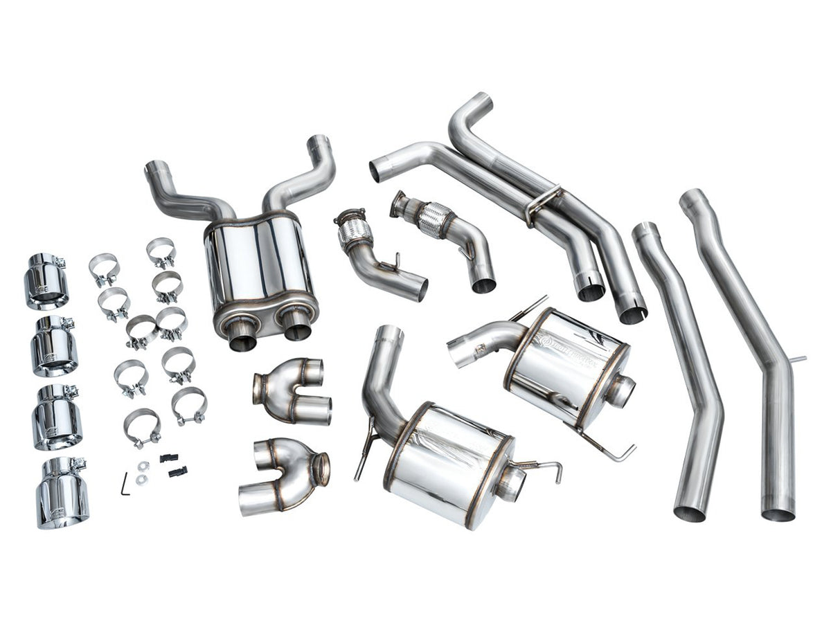 AWE Touring Edition Exhaust for Audi C8 S6/S7 - 4.5" Chrome Silver Tips
