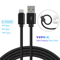 Type C USB Charge Cable Fast Charging Data Sync Cable 3Ft 6Ft 10Ft