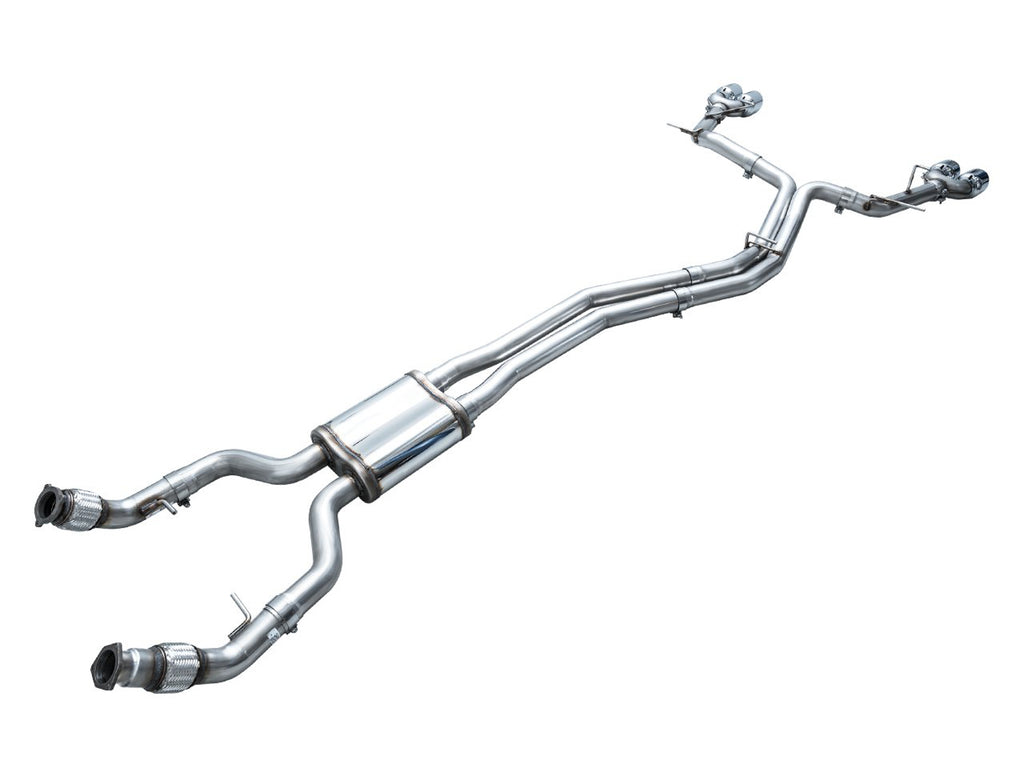 AWE Track Edition Exhaust for Audi C8 S6/S7 - 4.5" Chrome Silver Tips