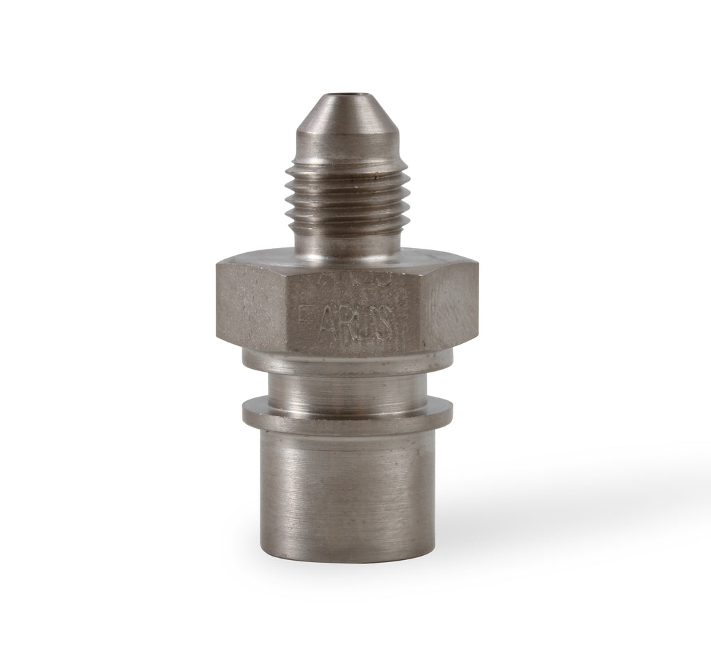 Tubing Adapter Thread Size -3AN To 3/8"-24 Female Inverted Flare 1 Per Package Electroless Nickel Plated Steel