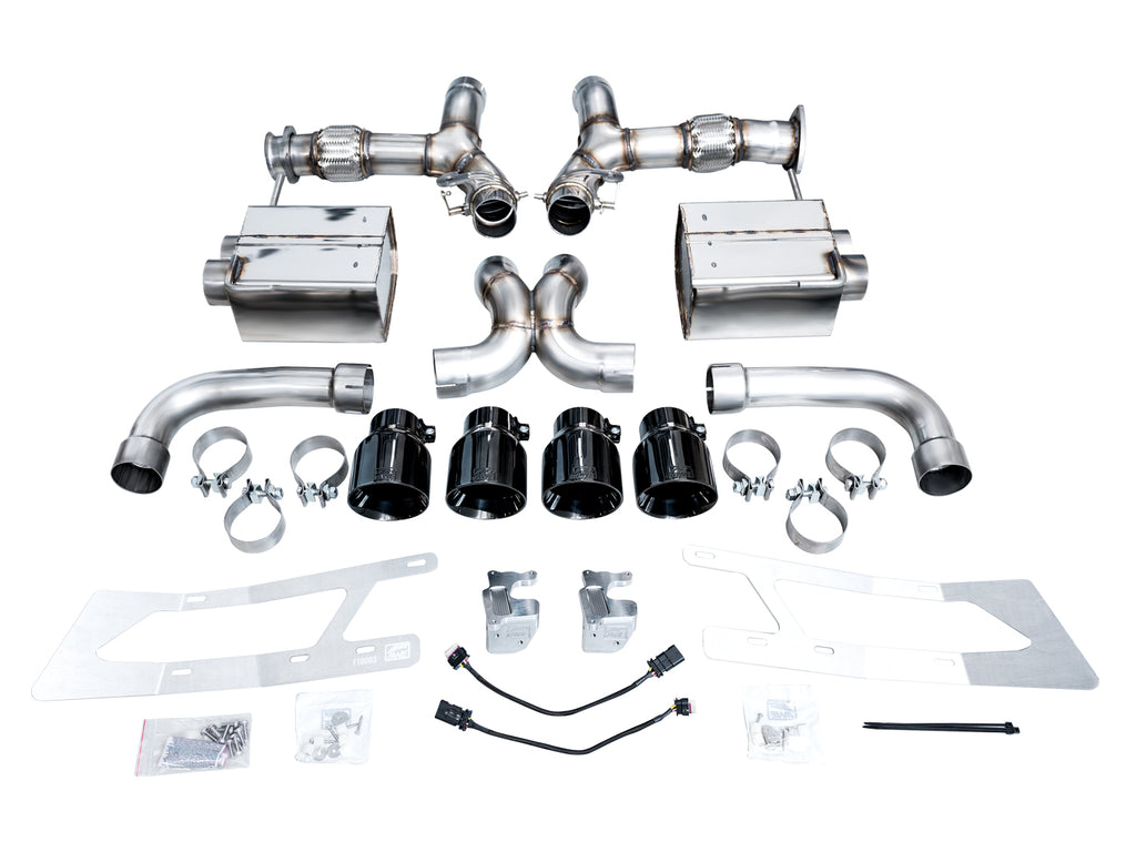 AWE SwitchPath Exhaust for C8 Corvette Z06 - 4.5" Diamond Black Tips