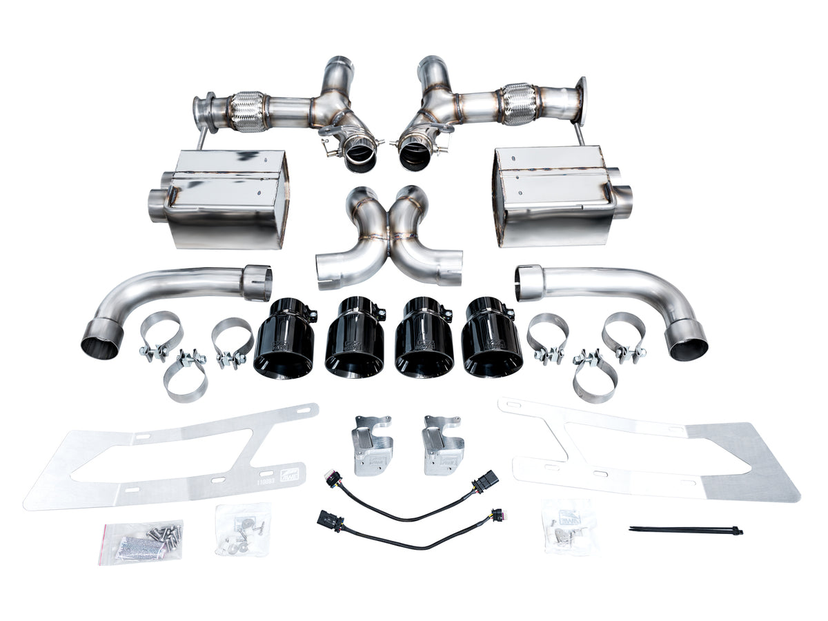 AWE SwitchPath Exhaust for C8 Corvette Z06 - 4.5" Diamond Black Tips