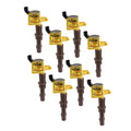 SuperCoil with Extended Brown Boot for 2008-2014 Ford Modular 3V 4.6L/ 5.4L / 6.8L V10 Engines, Yellow