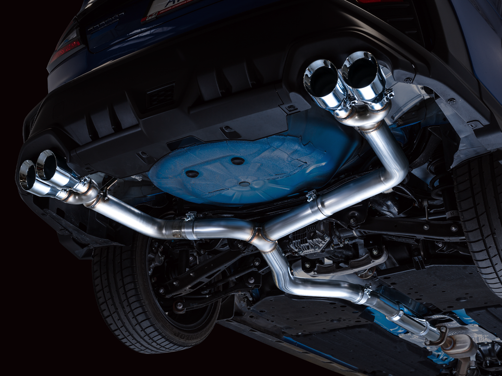 AWE Track Edition Catback Exhaust for VB Subaru WRX - 4" Chrome Silver Tips