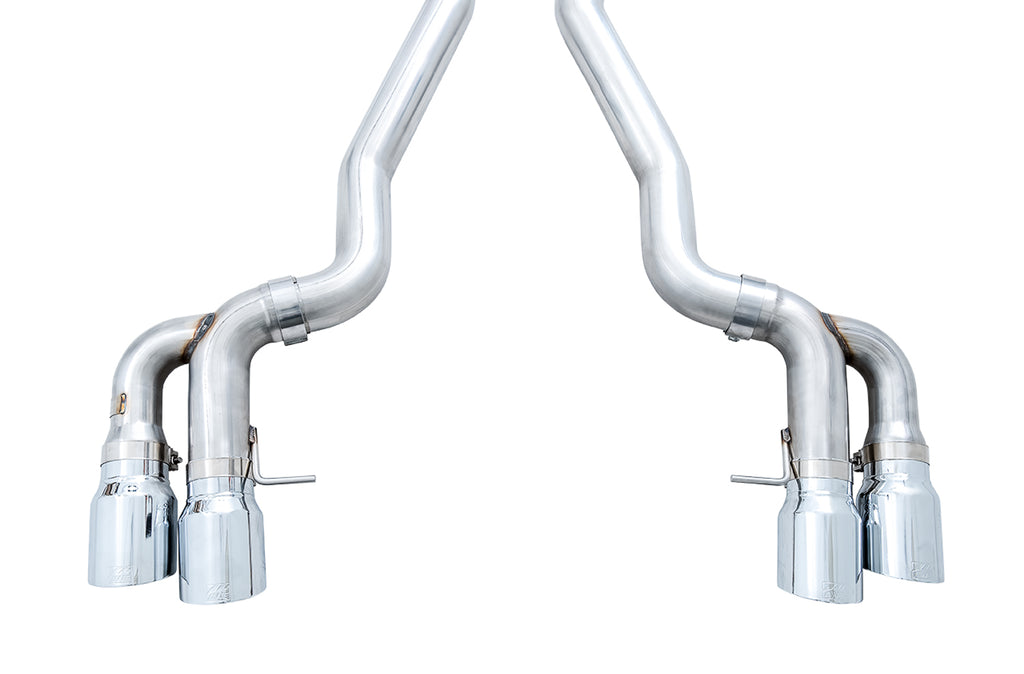 AWE Track Edition Axleback Exhaust for BMW F90 M5 - 4" Chrome Silver Tips