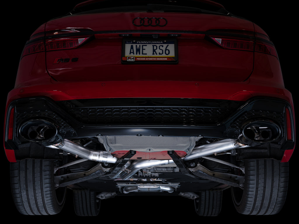 AWE SwitchPath™ Exhaust for C8 Audi RS 6/RS 7 - Diamond Black RS-style Tips