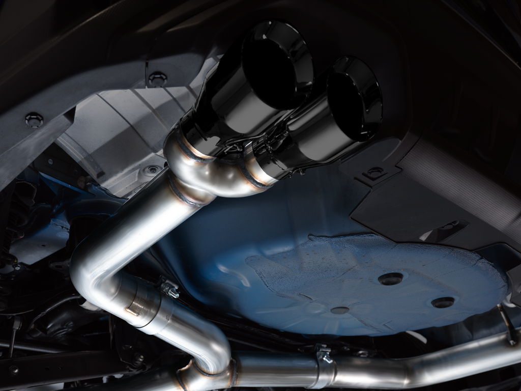 AWE Track Edition Catback Exhaust for VB Subaru WRX - 4" Diamond Black Tips