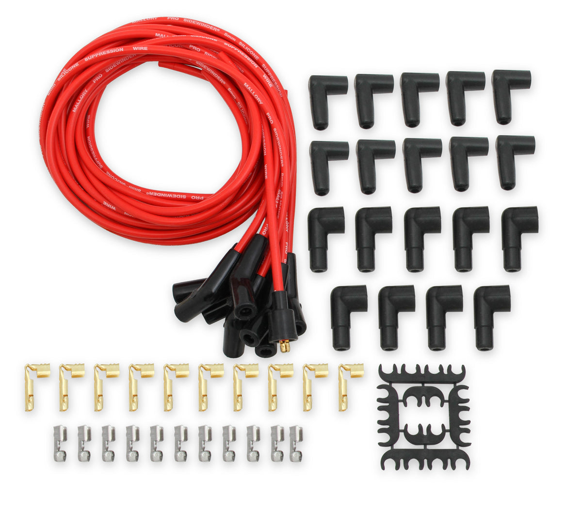 Mallory Pro Sidewinder plug wires are a premium, universal 8mm wire set.