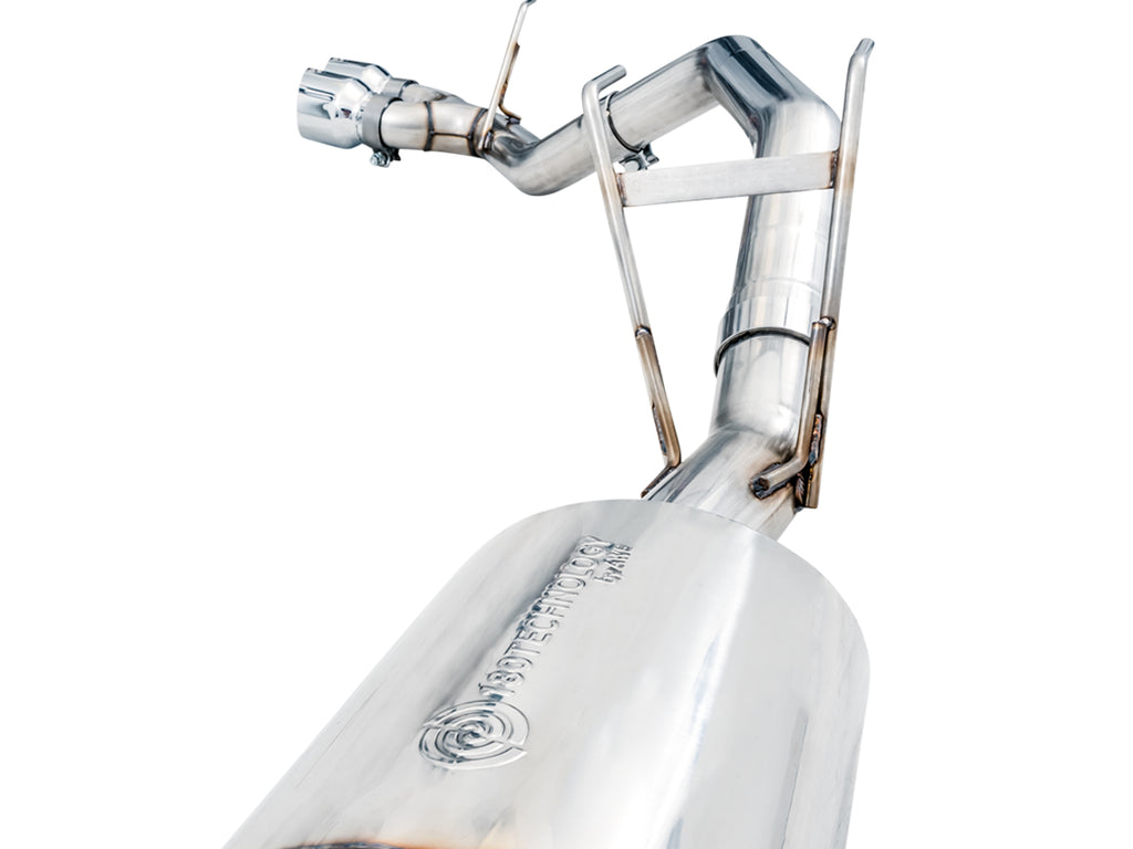 AWE 0FG Single Side Exit Catback Exhaust for 4th Gen RAM 1500 5.7L (without bumper cutouts) - Dual Chrome Tips