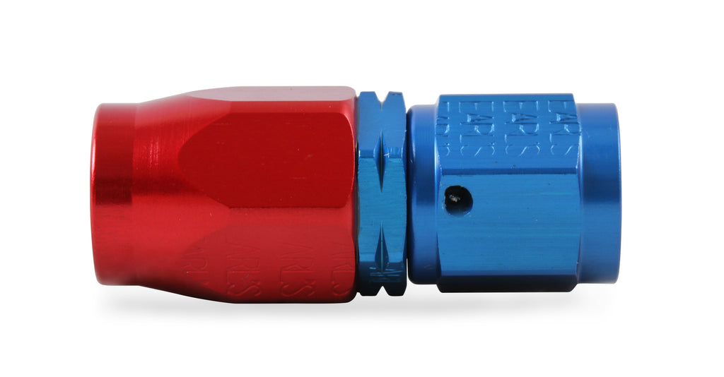 Earls Straight Auto-Fit Hose End AN -4 - Red/Blue