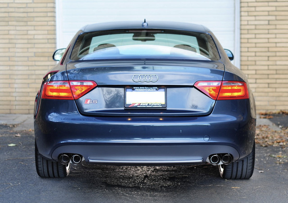 AWE Touring Edition Exhaust System for B8 S5 4.2L - 3.5" Diamond Black Tips