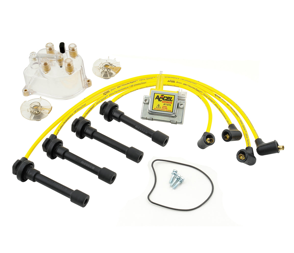Honda Super Tune Up Kit for V-Tec Engines - Tune Up Kit that includes Cap, Rotor, Coil, and wires set for early Honda V Tec engines.