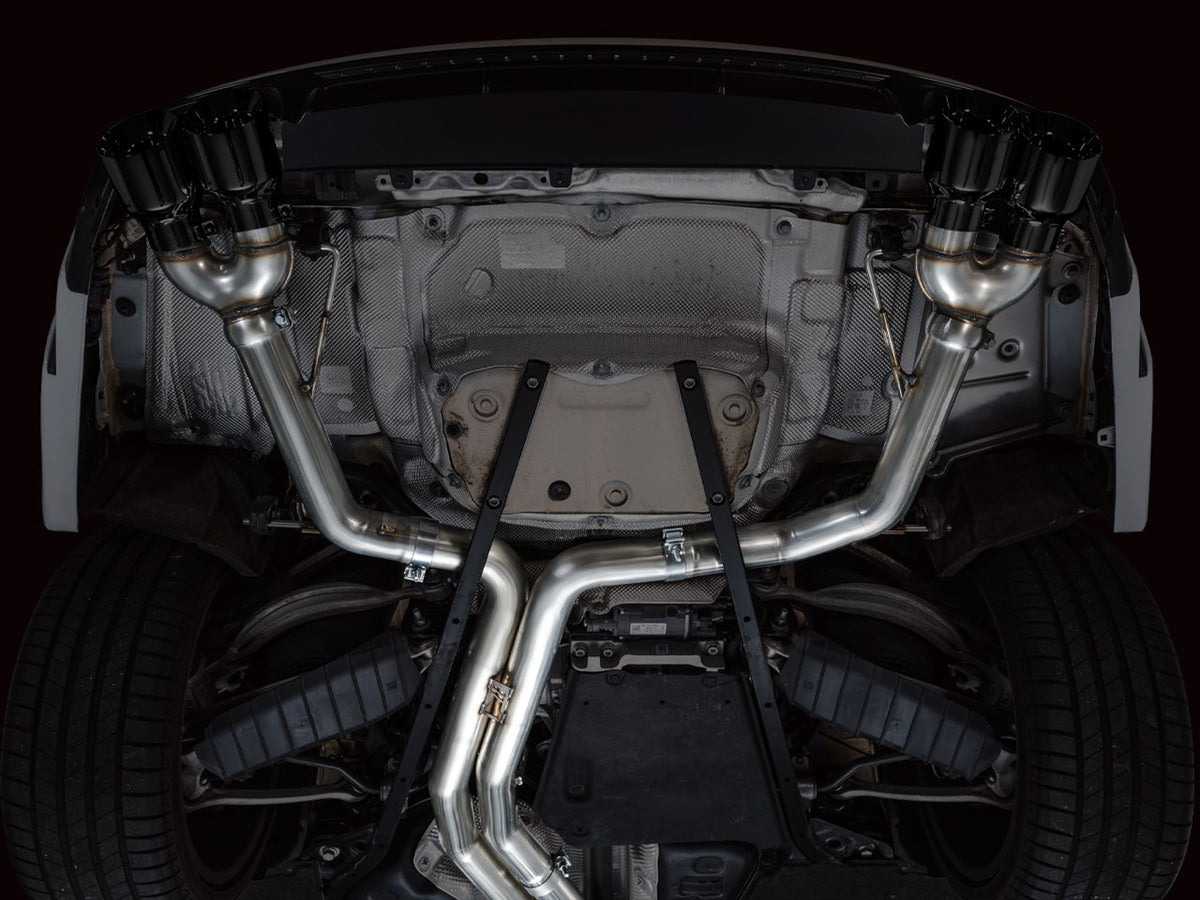 AWE Track Edition Exhaust for Audi C8 S6/S7 - 4.5" Diamond Black Tips