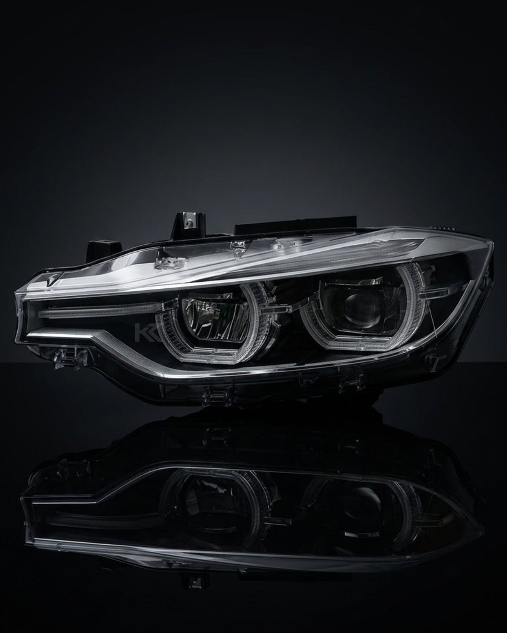 BMW 3 Series F30 LED Headlight Assembly with Triple-Color DRL (Amber / White / Yellow) & High / Low Beam 2012 - 2018