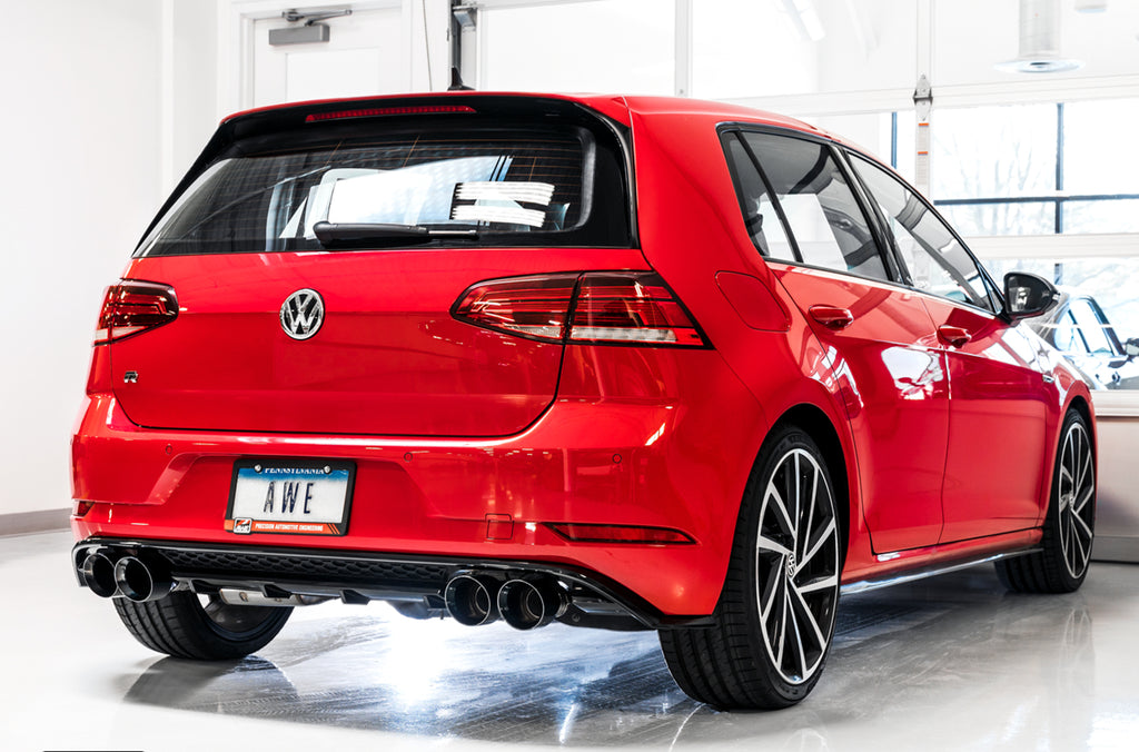 AWE SwitchPath™ Exhaust for MK7.5 Golf R - Diamond Black Tips, 102mm