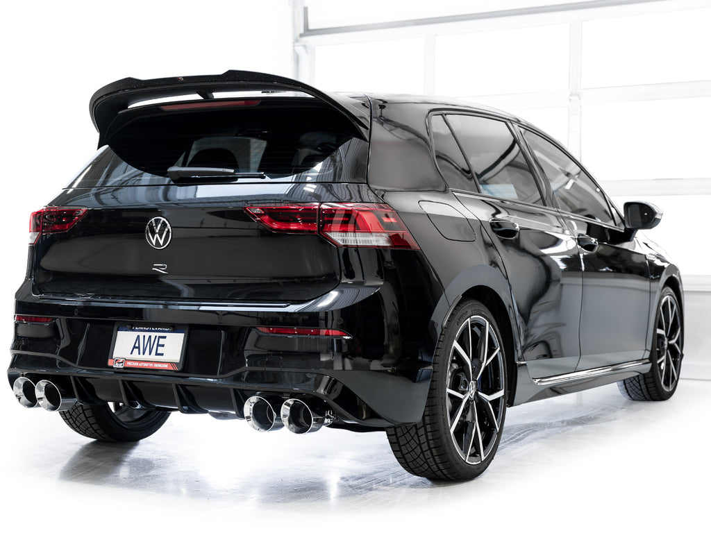 AWE Touring Edition Exhaust for Volkswagen MK8 Golf R - Chrome Silver Tips