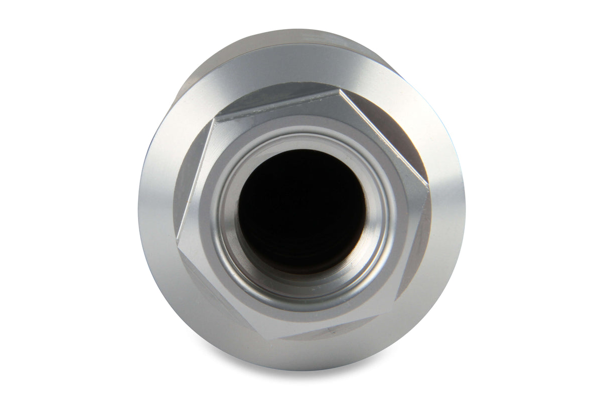 100 GPH Billet Aluminum Fuel Filer - 10 Micron - 6 AN O-Ring Female Inlet & Outlet, Black Body w/ Clear Anodized Ends
