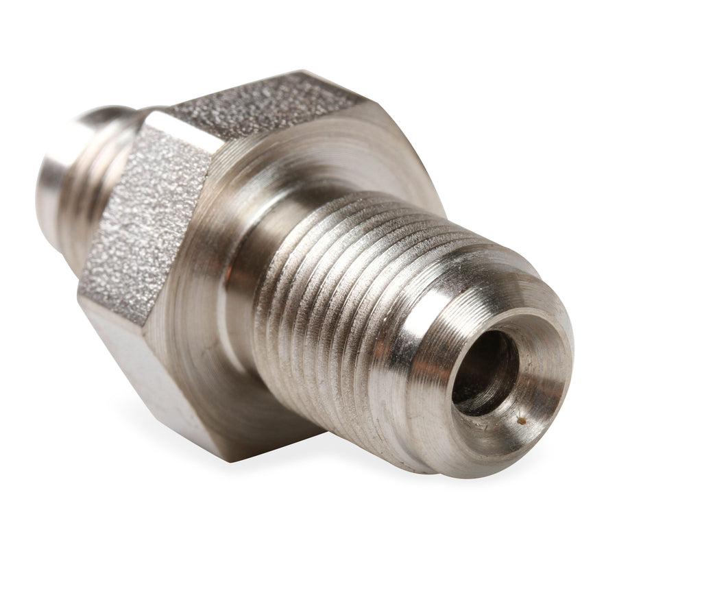 Brake Adapter Thread Size -4 AN To M12x1.00mm Uniflare 2 Per Package Electroless Nickel Plated Steel. Package of 2 pieces.  Uniflare Fittings Fit Both Bubble & Inverted Flare.