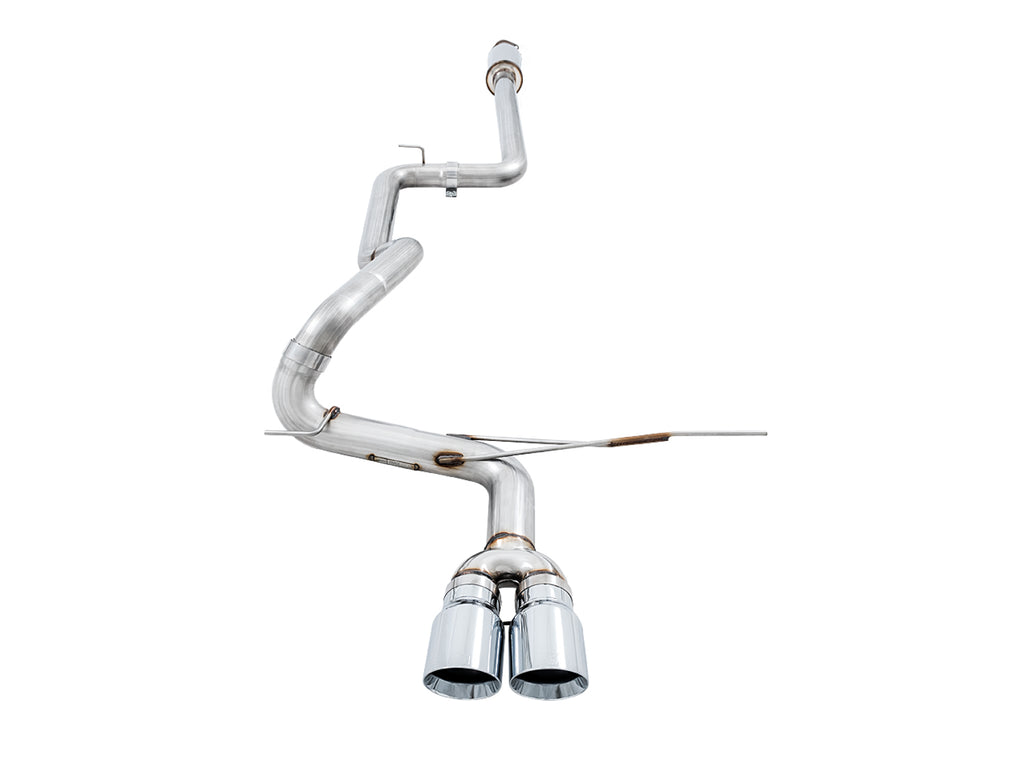 AWE Track Edition Cat-back Exhaust for Ford Focus ST - Chrome Silver Tips
