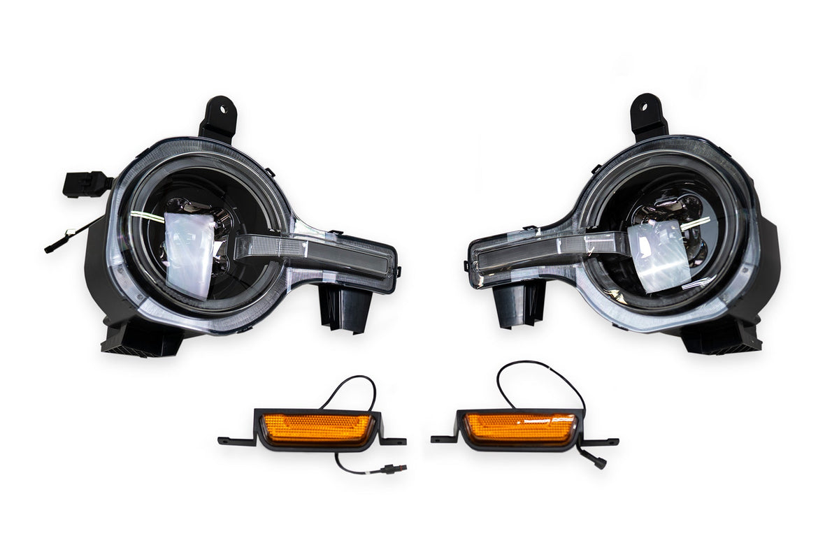 2021-2025 Ford Bronco Black Headlights