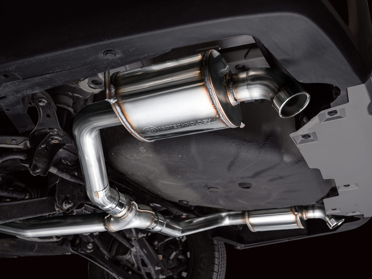 AWE 0FG Exhaust for Subaru Outback 2.4T - Dual BashGuards