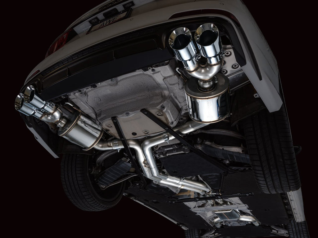 AWE Touring Edition Exhaust for Audi C8 S6/S7 - 4.5" Chrome Silver Tips