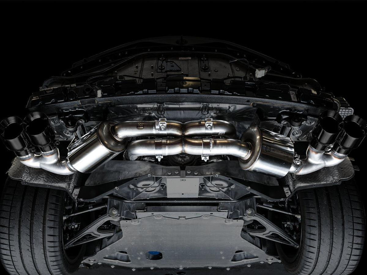 AWE Touring Edition Exhaust for C8 Corvette - 4.5" Diamond Black Tips