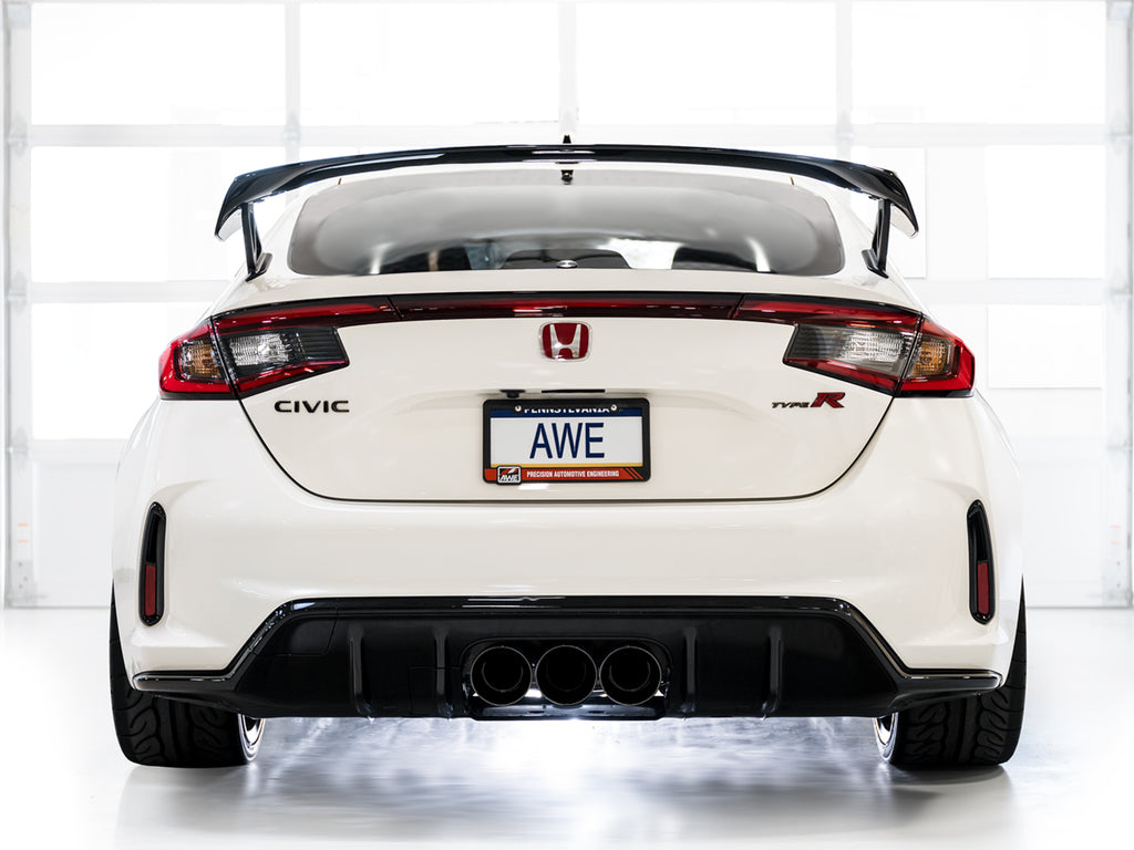 AWE Track Edition Exhaust for FL5 Civic Type R - Triple Diamond Black Tips