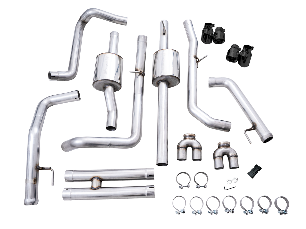 AWE 0FG Catback Exhaust for Silverado ZR2/Sierra AT4X - 4" Diamond Black Tips