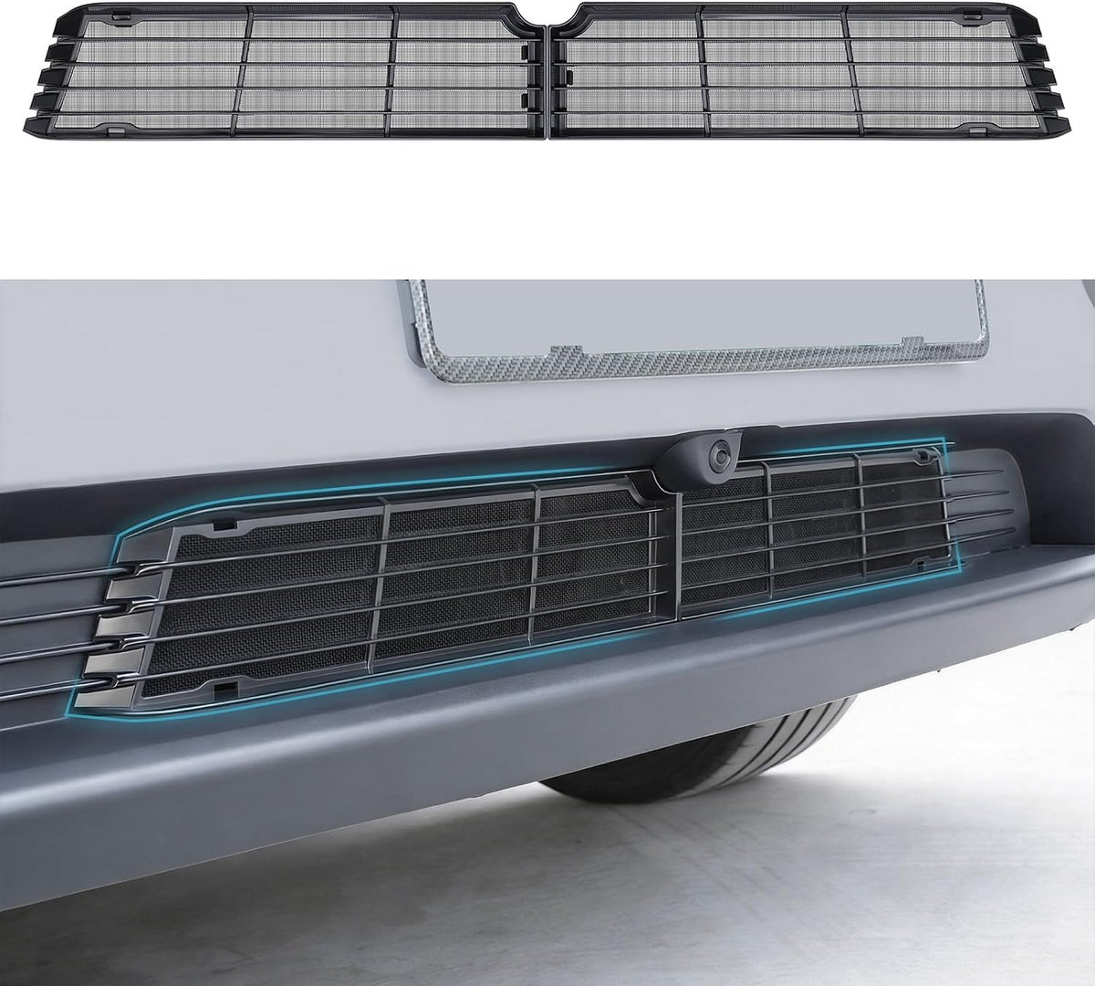Xprite Premium Front Grill Mesh Cover for 2025 2026 Tesla Model Y Juniper | Snap-On Air Intake Protection