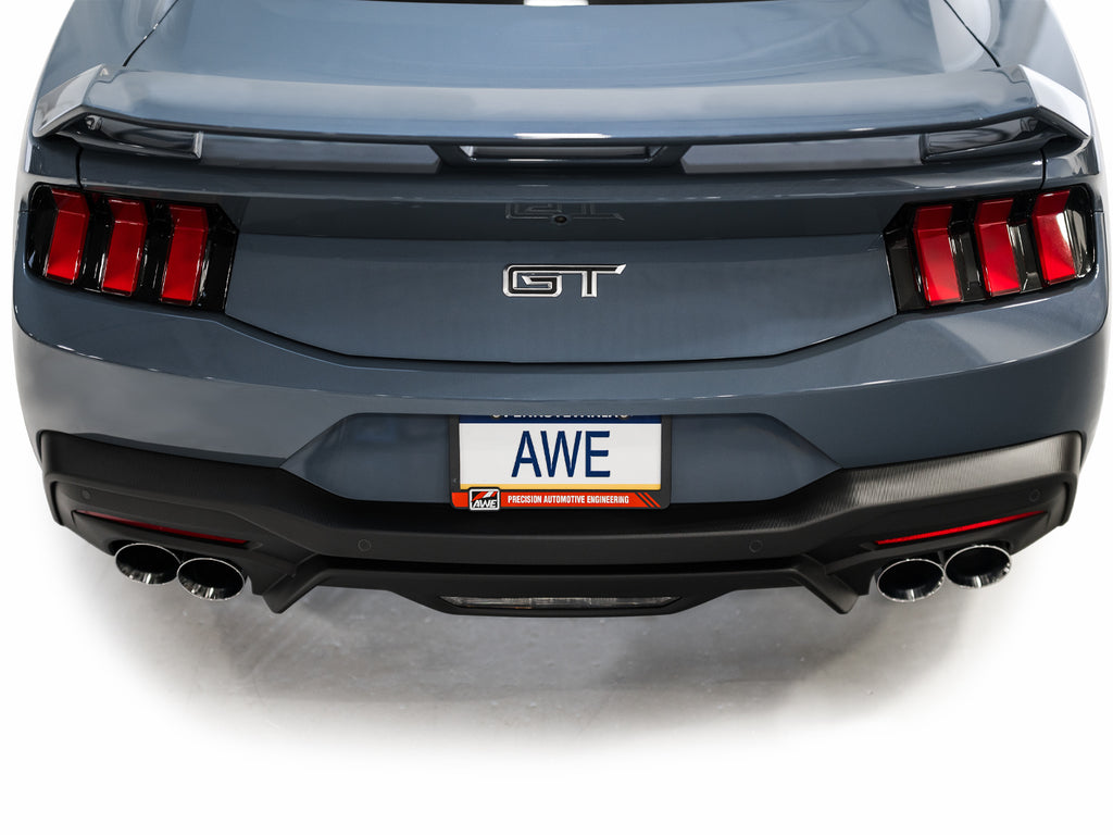 AWE SwitchPath™ Exhaust for S650 Ford Mustang GT Fastback - Quad Chrome Silver Tips