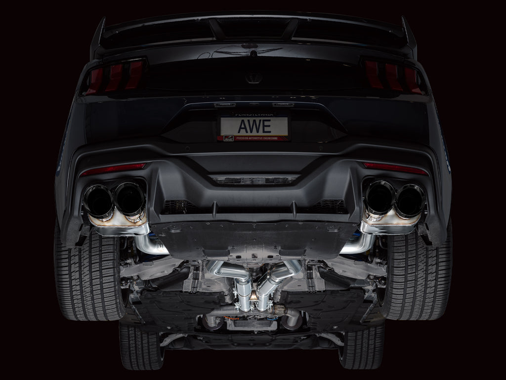AWE SwitchPath™ Exhaust for S650 Ford Mustang Dark Horse - Quad Diamond Black Tips