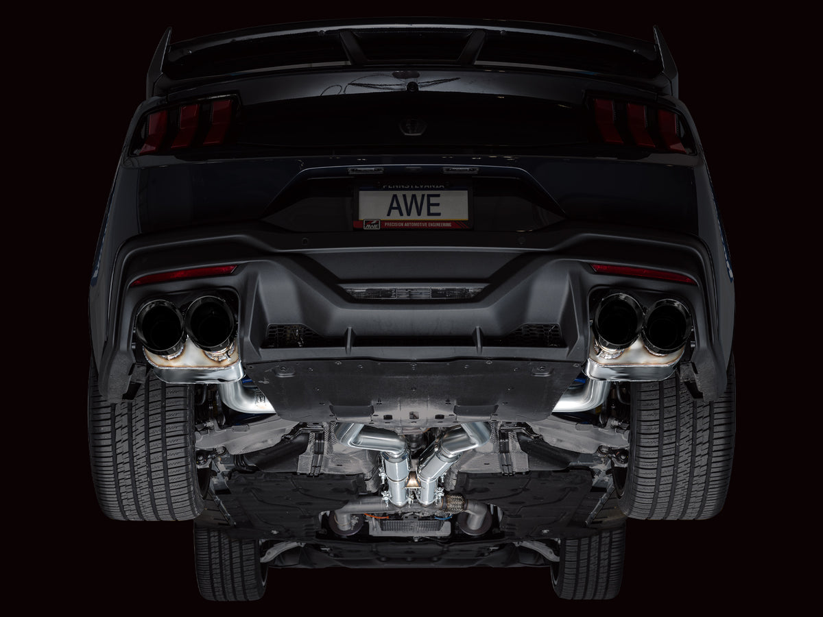 AWE SwitchPath™ Exhaust for S650 Ford Mustang Dark Horse - Quad Diamond Black Tips