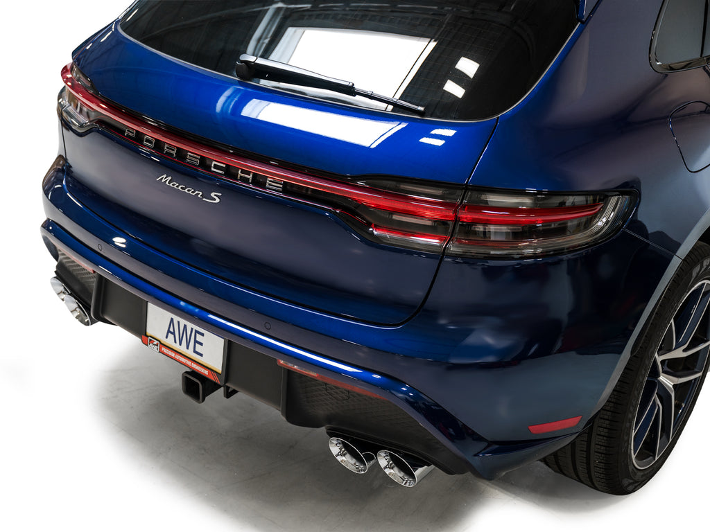 AWE Touring Edition Catback Exhaust for '22+ Porsche Macan 2.9TT - Chrome Silver Tips