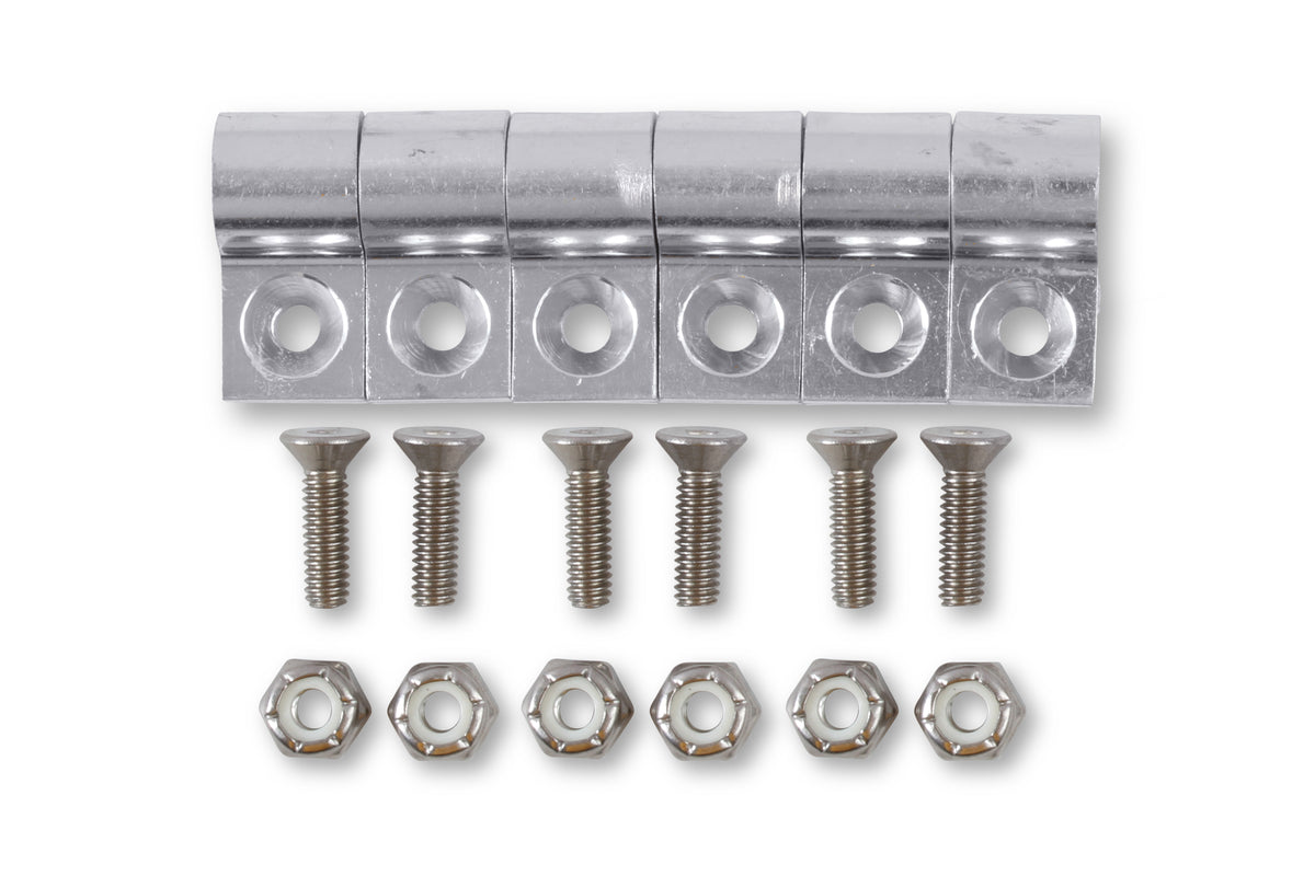 Line Clamp, 3/16", Package Of 6, Polished