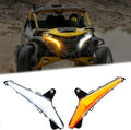 Tavaray  LED Fang Lights for Can-Am Maverick R 2024-2026 White DRL Turn Signals