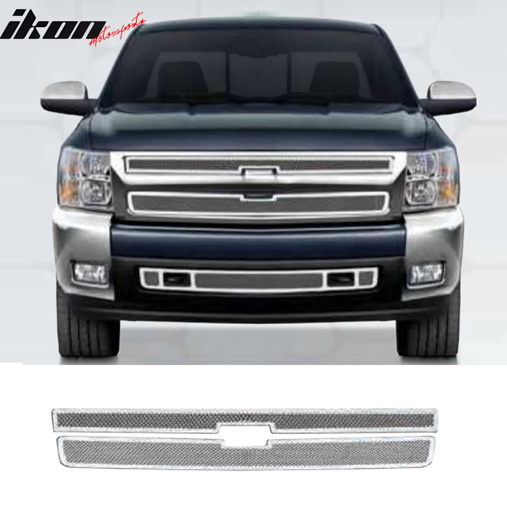 2007-2013 Chevy Silverado 1500 Stainless Steel Upper Mesh Grill Insert