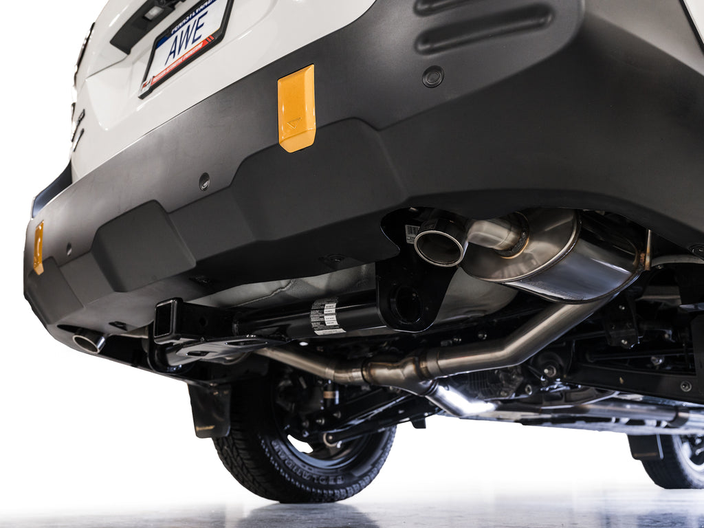 AWE 0FG Exhaust for Subaru Outback 2.4T - Dual BashGuards