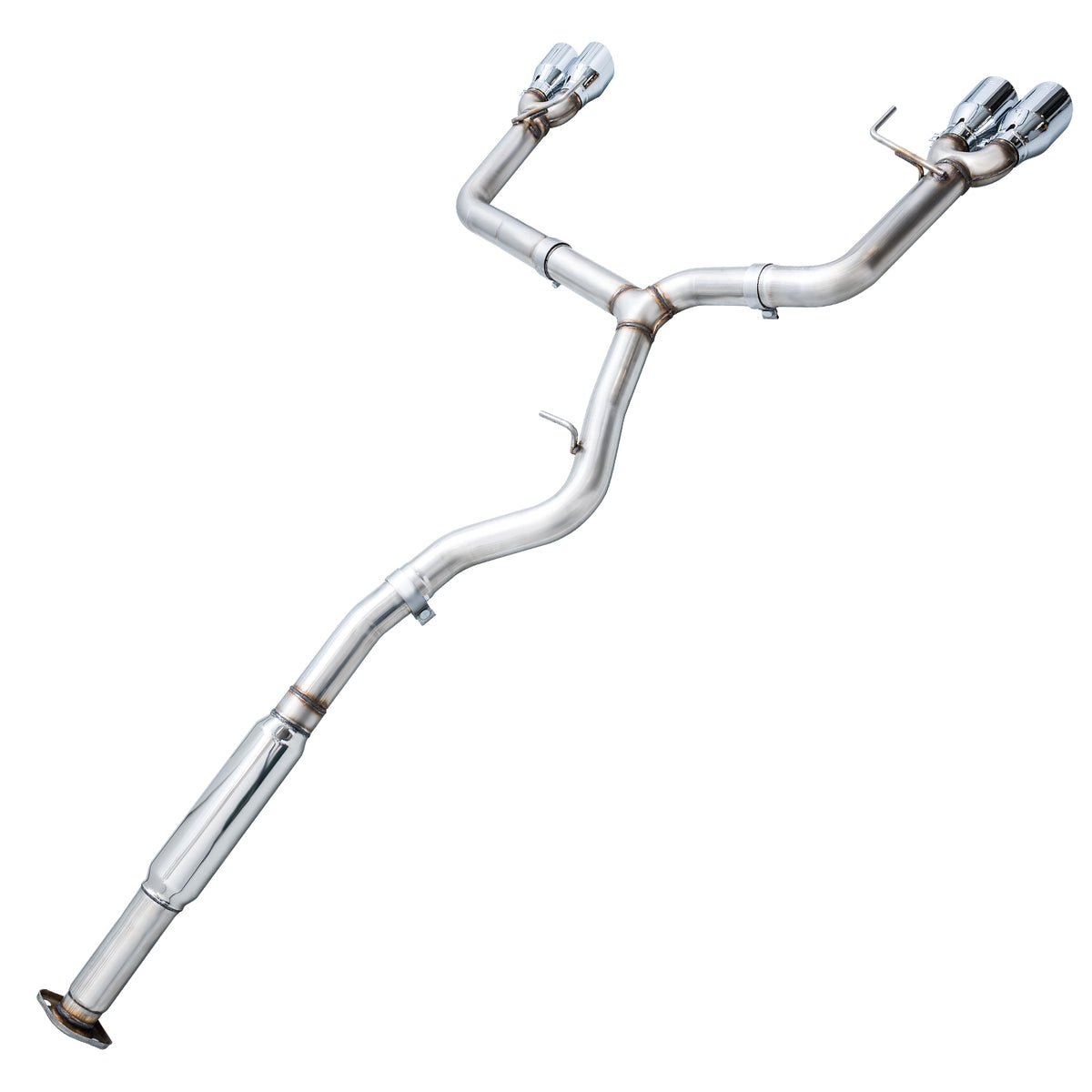 AWE Track Edition Exhaust for VA / GV WRX / STI Sedan - 4" Chrome Silver Quad Tips