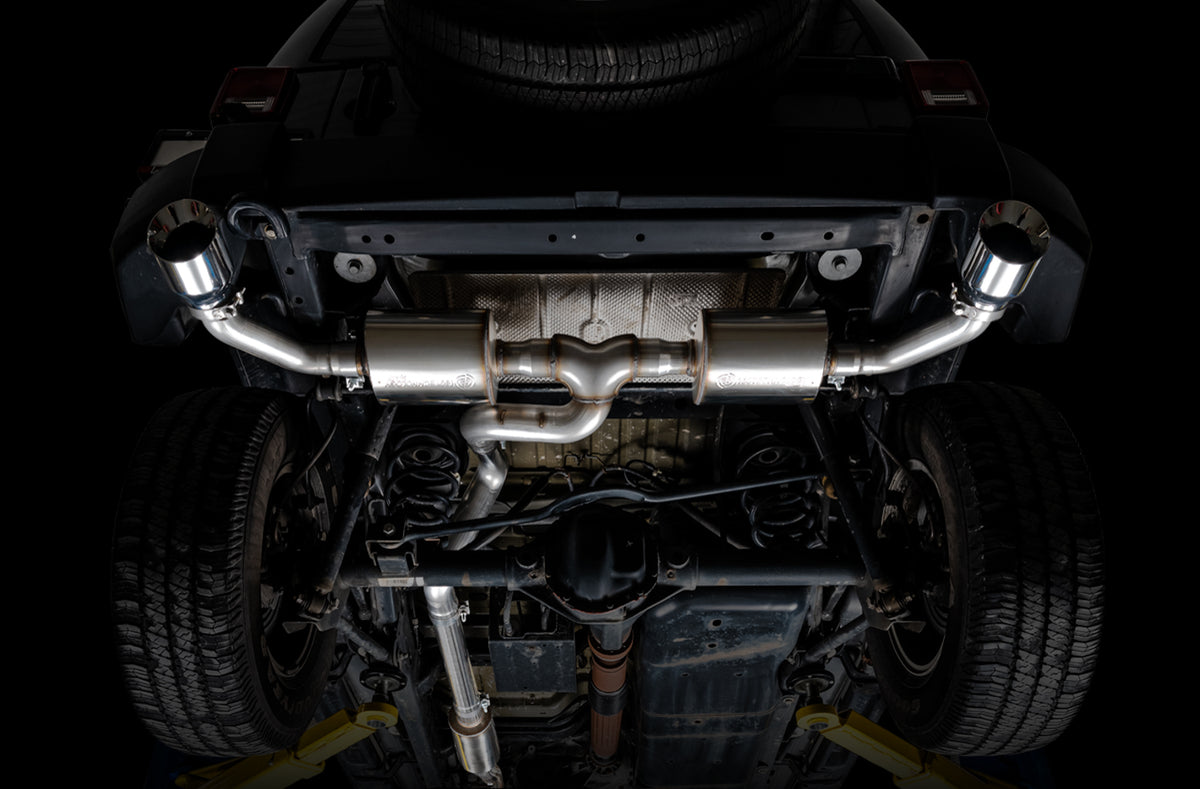 AWE Tread Edition Axleback Dual Exhaust for Jeep JK/JKU 3.6L - Chrome Silver Tips