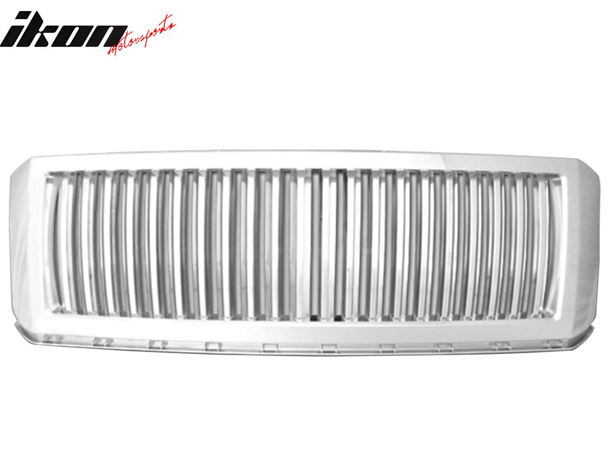 2007-2014 Ford Expedition Vertical Style Front Hood Upper Grill Chrome