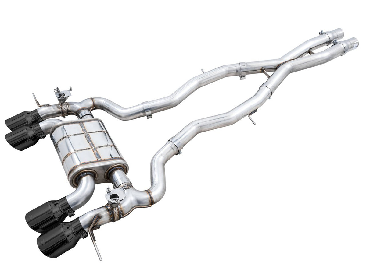 AWE SwitchPath Catback Exhaust for BMW G8X M3/M4 - 4.5" Diamond Black Tips
